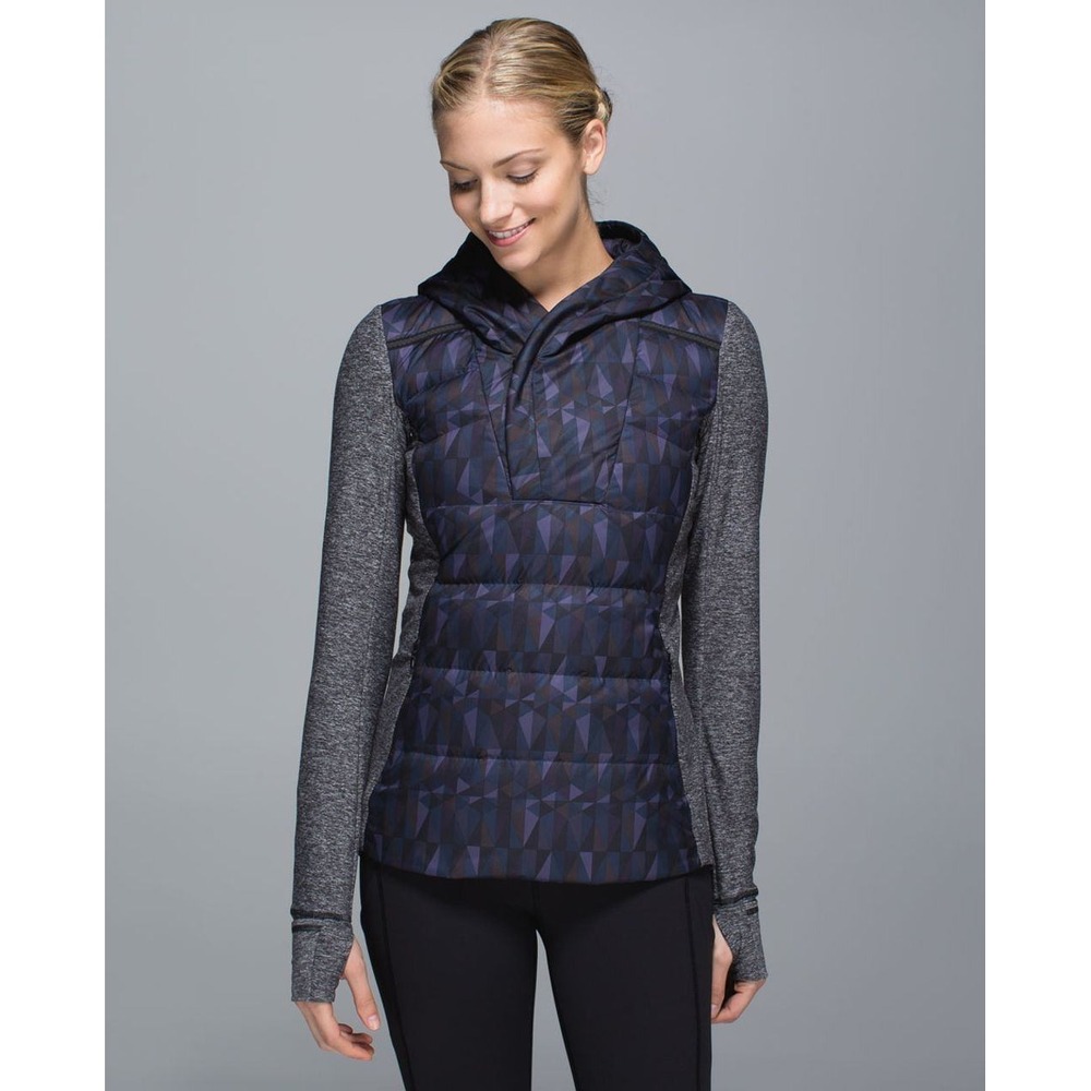 Lululemon Women's Fluff Off Down Fill Pullover Top Stained Glass Nightfall 4